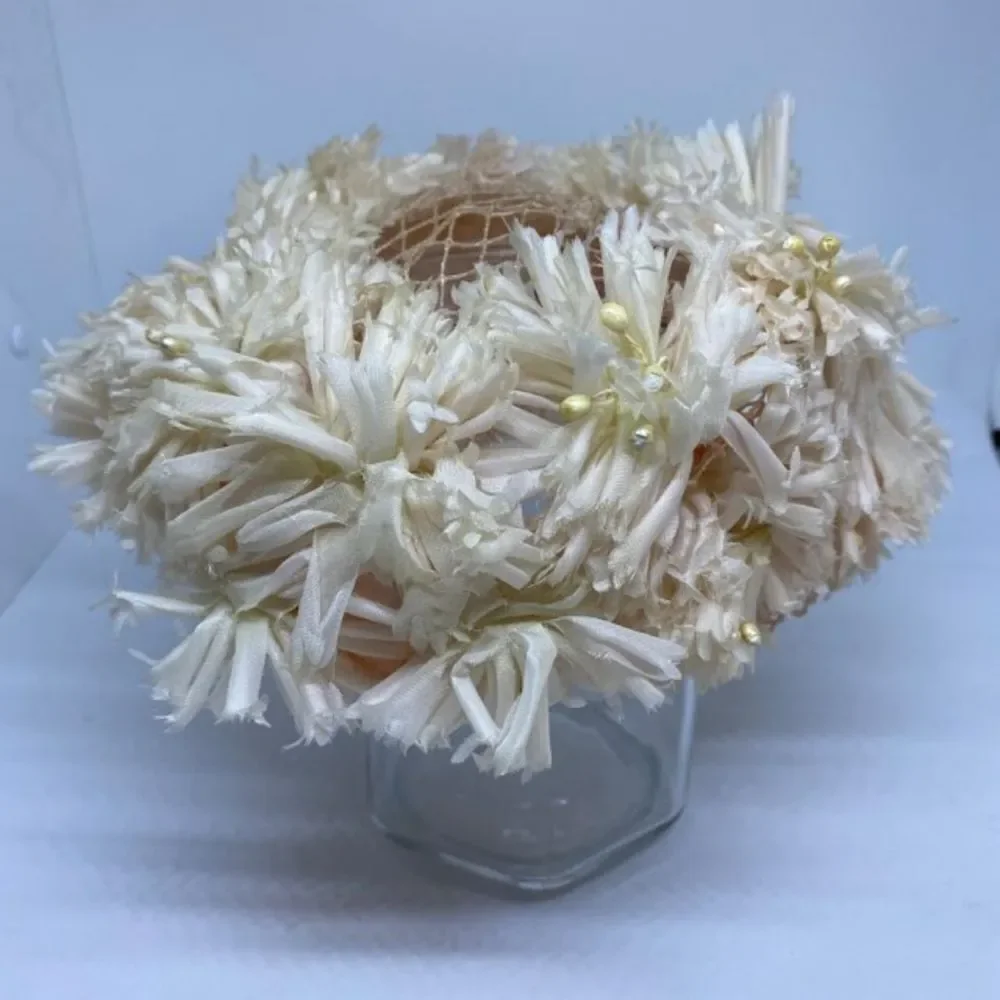 Vintage Pale Pink Flower Hat - Picture 3 of 7